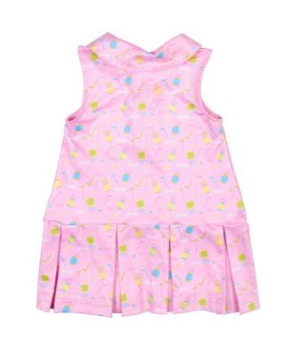 Big Girls Golf Print Performance Knit Dress