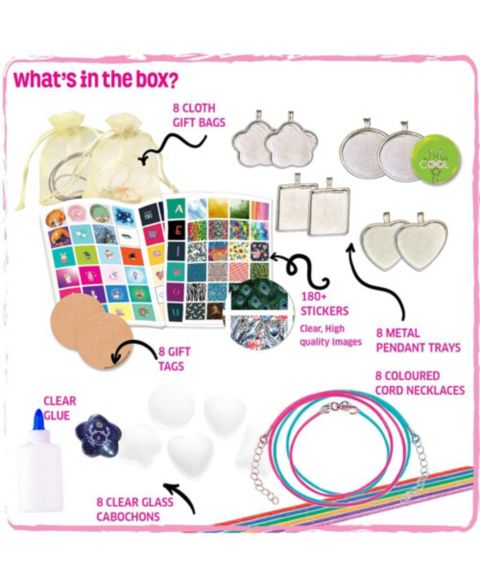 Детские игрушки Chalk & Chuckles Design Your Own Pendant 8-Piece Jewelry Kit, Ages 8+