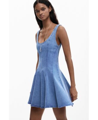 Women's Skater dress denim effect