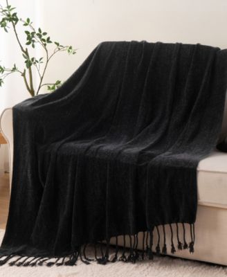 Fringe Tassels Chenille Throw, 50" x 60"