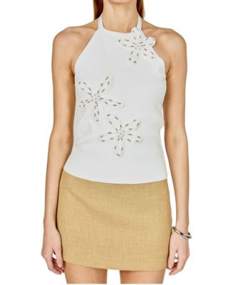 endless rose Women's Flower Detail Halter Top - Macy's