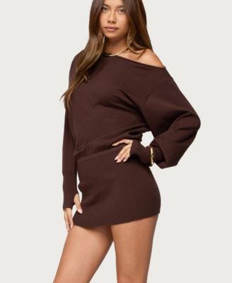 Women's Eve Off Shoulder Knit Mini Dress