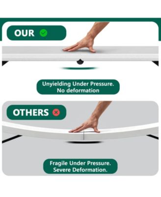 4 Feet Blow Molded Folding Table Heavy Duty Fold in Half Plastic Table with Adjustable Height for Indoor Outdoor Picnic party Table