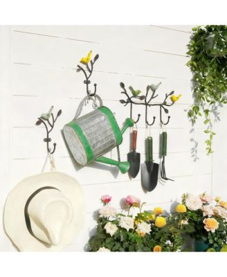 Rustic Metal Bird-Branch Coat Rack for Home Decor