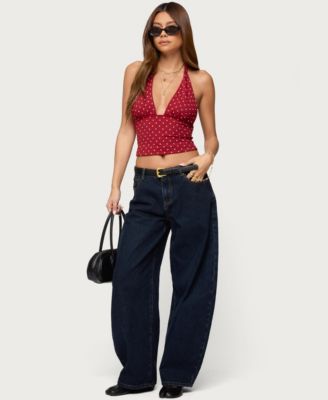 Women's Blaire Polka Dot Halter Top