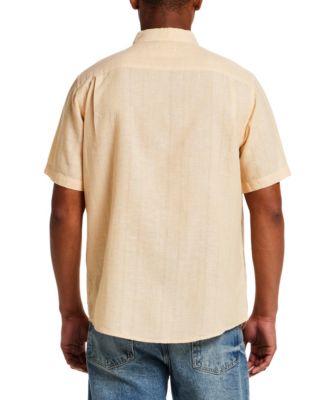 Men's Short-Sleeve Vertical Dobby Striped Shirt