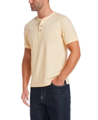 Men's Short-Sleeve Melange Henley Shirt