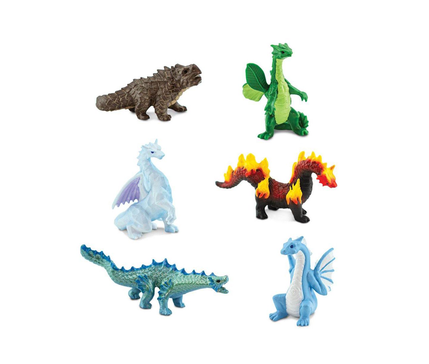 Детский игровой набор Safari Ltd. Dragons of the Elements Hand-Painted 6-Piece Figurine Playset, от 3 лет, цвет: Open Miscellaneous — фото 2