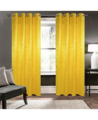 100% Polyester 200 GSM Dyson Embossed Blackout Grommet Curtain Panel 54" x 84"