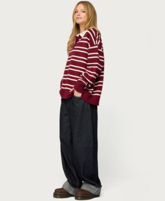 Women's Rilynn Striped Polo Sweater