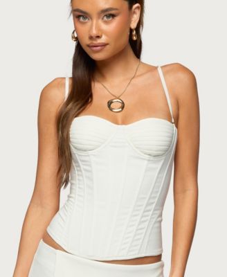 Women's Alixa Pleated Detachable Straps Corset
