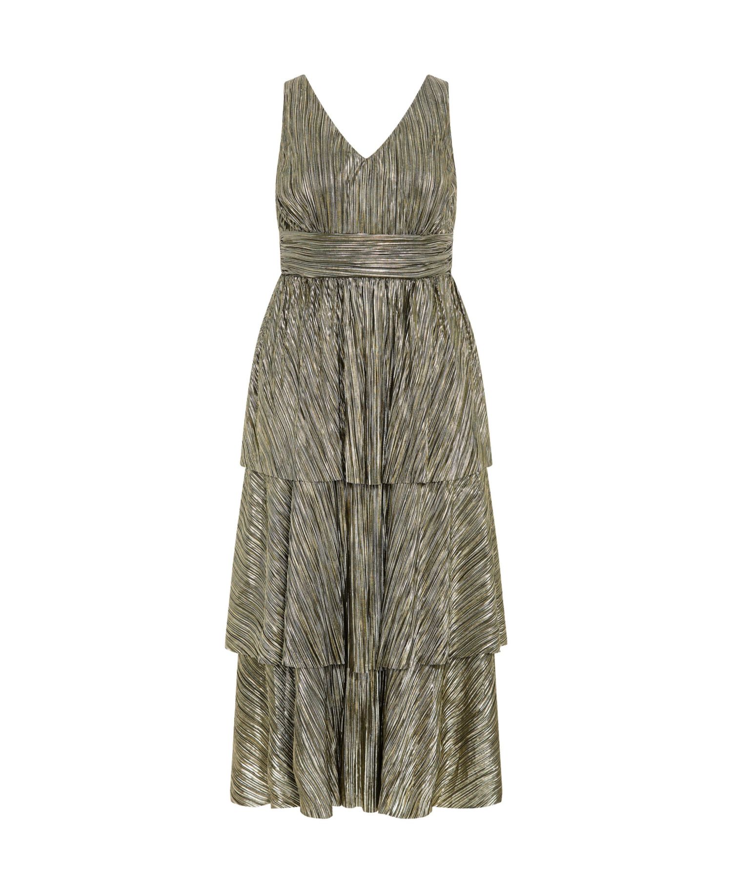 Women's Glamour Metallic Tier Dress