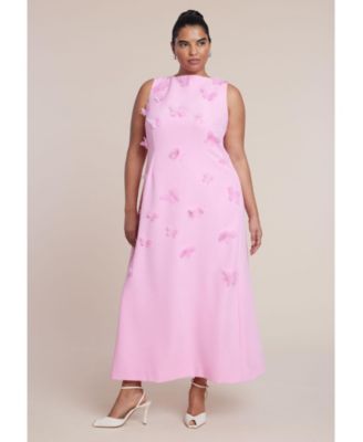 Women's Plus Size Applique Column Dress