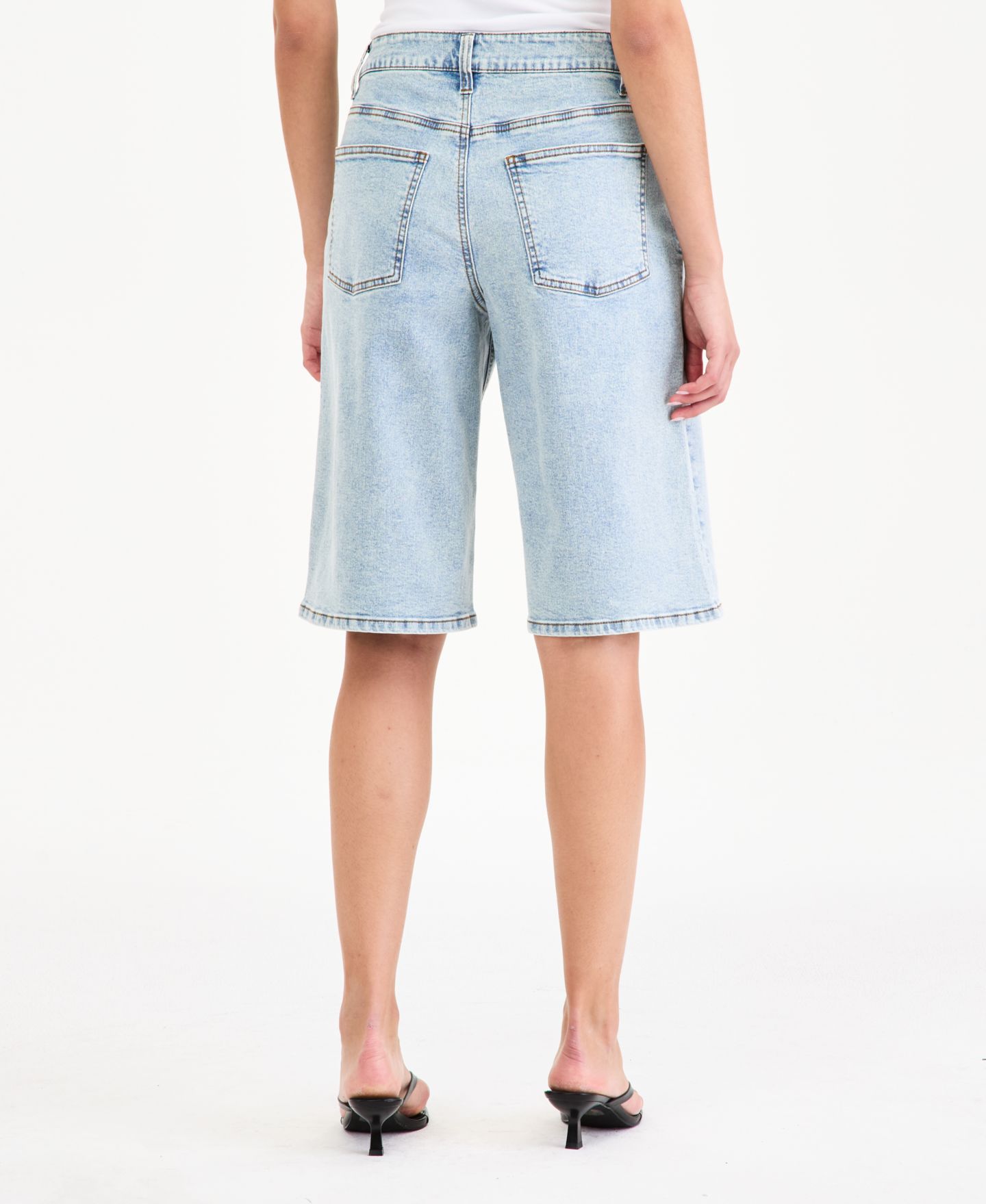 Женские шорты Bar III Baggy Denim Shorts, цвет: Варёный — фото 4