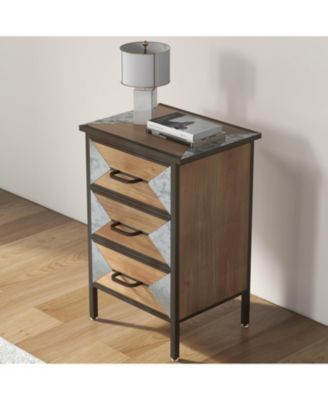 Wooden Floor 3 Drawers, Freestanding Entryway Storage Unit Console Table, Modern Organizer Cabinet for Living Room, Bedroom, Bathroom