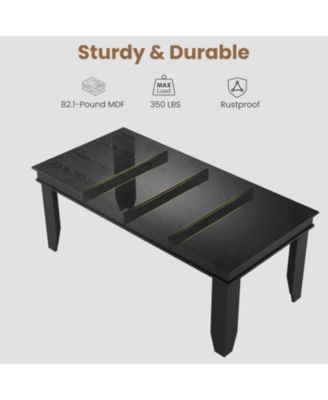 Farmhouse Dining Table for 6-8 People, 71" Long Wood Kitchen Table with Sturdy Frame & Rustic Wooden Finish, 6-8 Seats Large Rectangular Tables