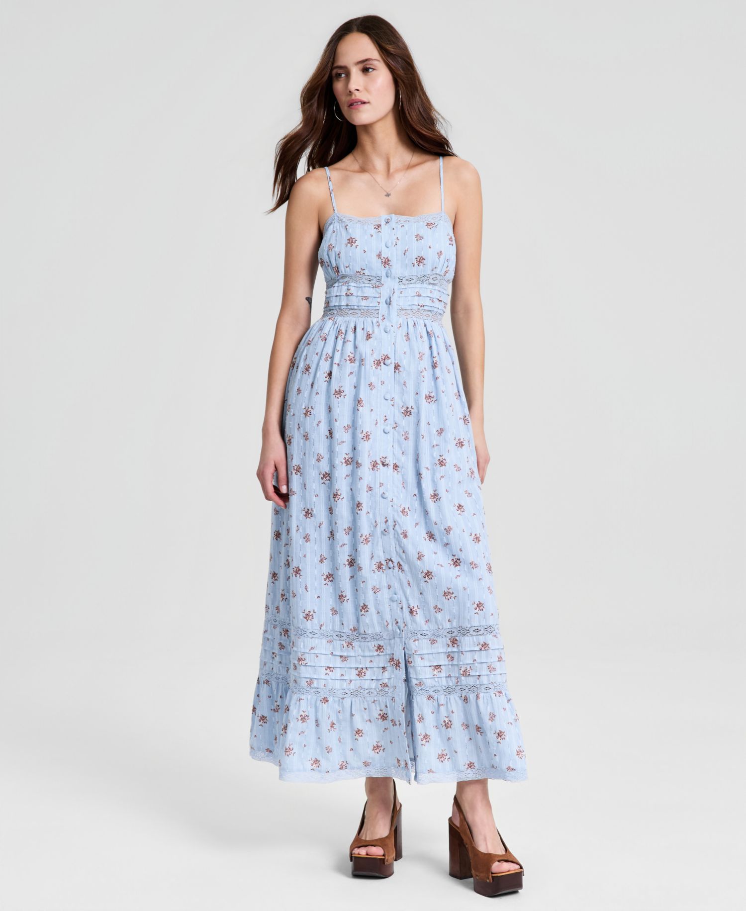 Women's Printed Cotton Sleeveless Maxi Dress