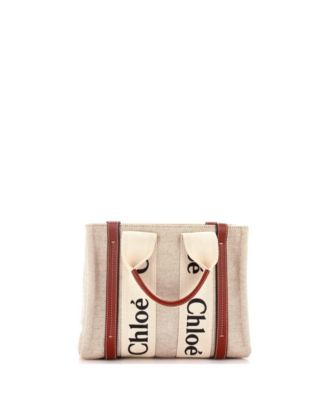 Small Woody Tote Canvas with Leather