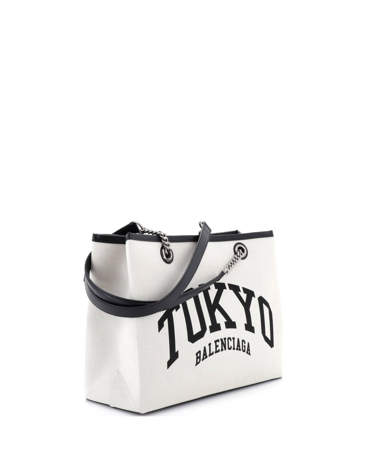 Pre-Owned Balenciaga Medium Cities Duty Free Tote Printed Canvas