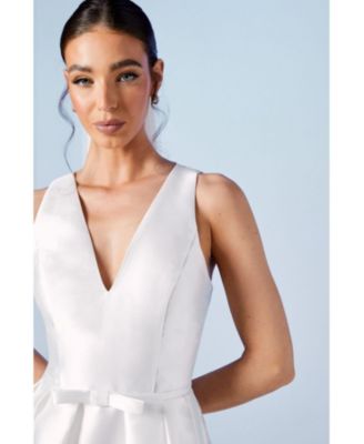 Women's Bow-Waist Maxi Wedding Dress