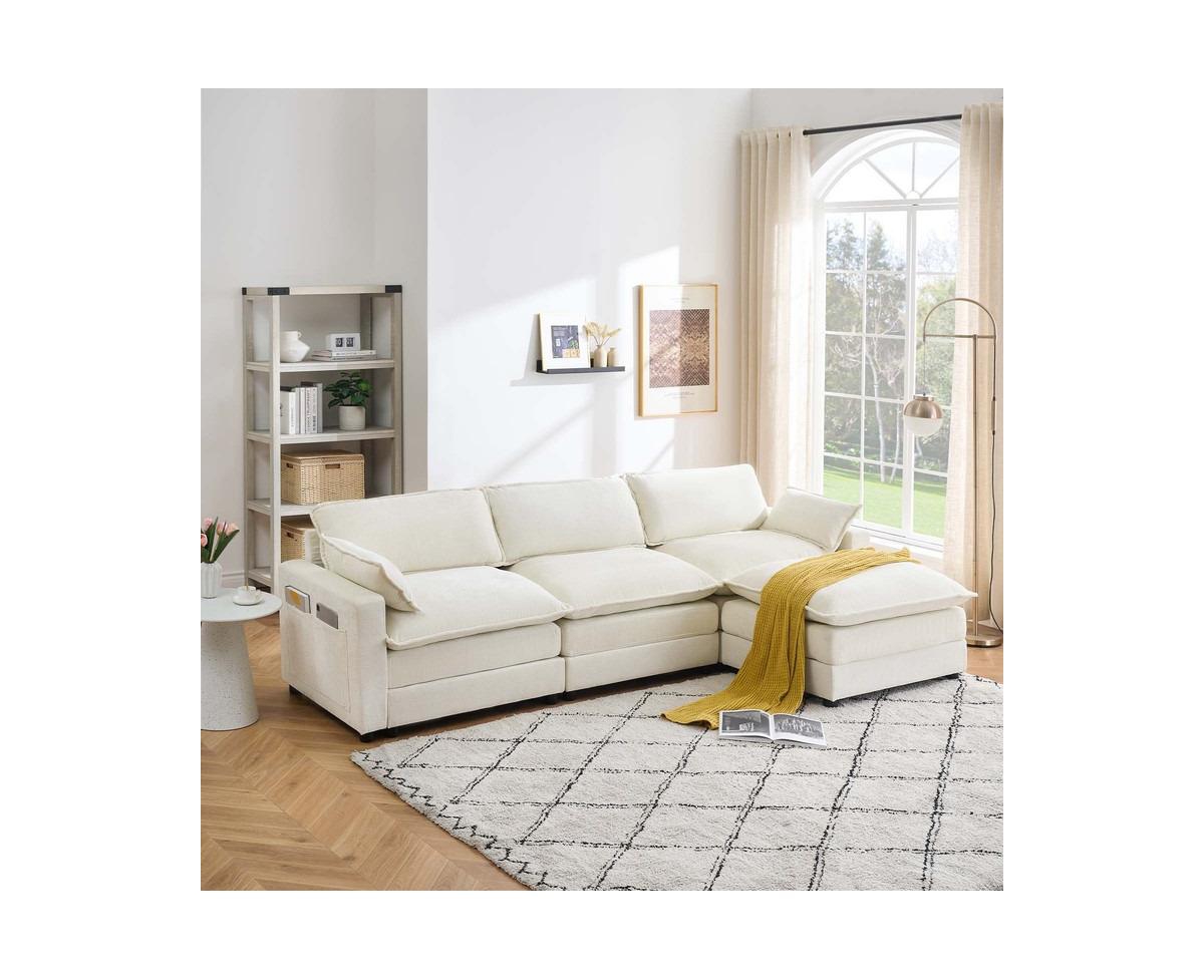 gaomon Heinen 113.39" Velvet Sofa