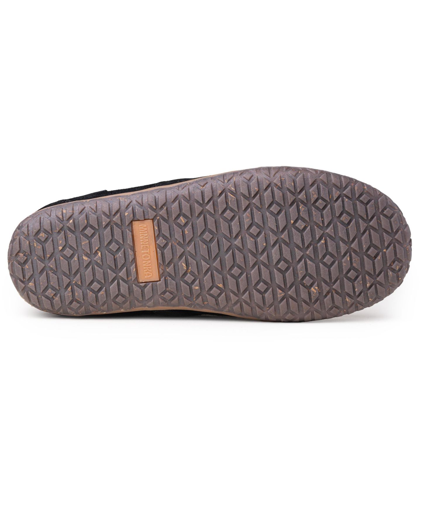 Мужские тапочки Minnetonka Tilden Suede Indoor/Outdoor Slippers, цвет: Чёрный — фото 6