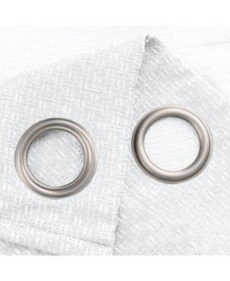 100% Polyester 250 GSM Basket Weave Ian Luxury Jacquard Blackout Grommet Curtain Panel 54" x 90"