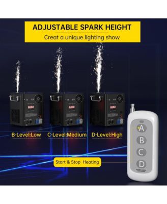 700W Pro Cold Spark Machine with 13ft Adjustable Height, Wireless/DMX Control for Large Events