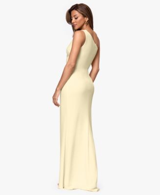 Women's One-Shoulder Side Ruched Ball Gown