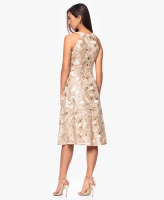 Women's Sequined Sleeveless Midi Dress