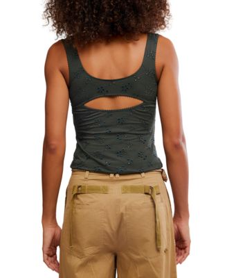 Women's Full Bloom Eyelet Tank Top