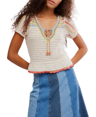 Women's Tie Neck Friendship Sweater