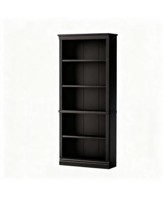 5-Shelf Wood Bookshelf for Library, Bedroom, Living Room