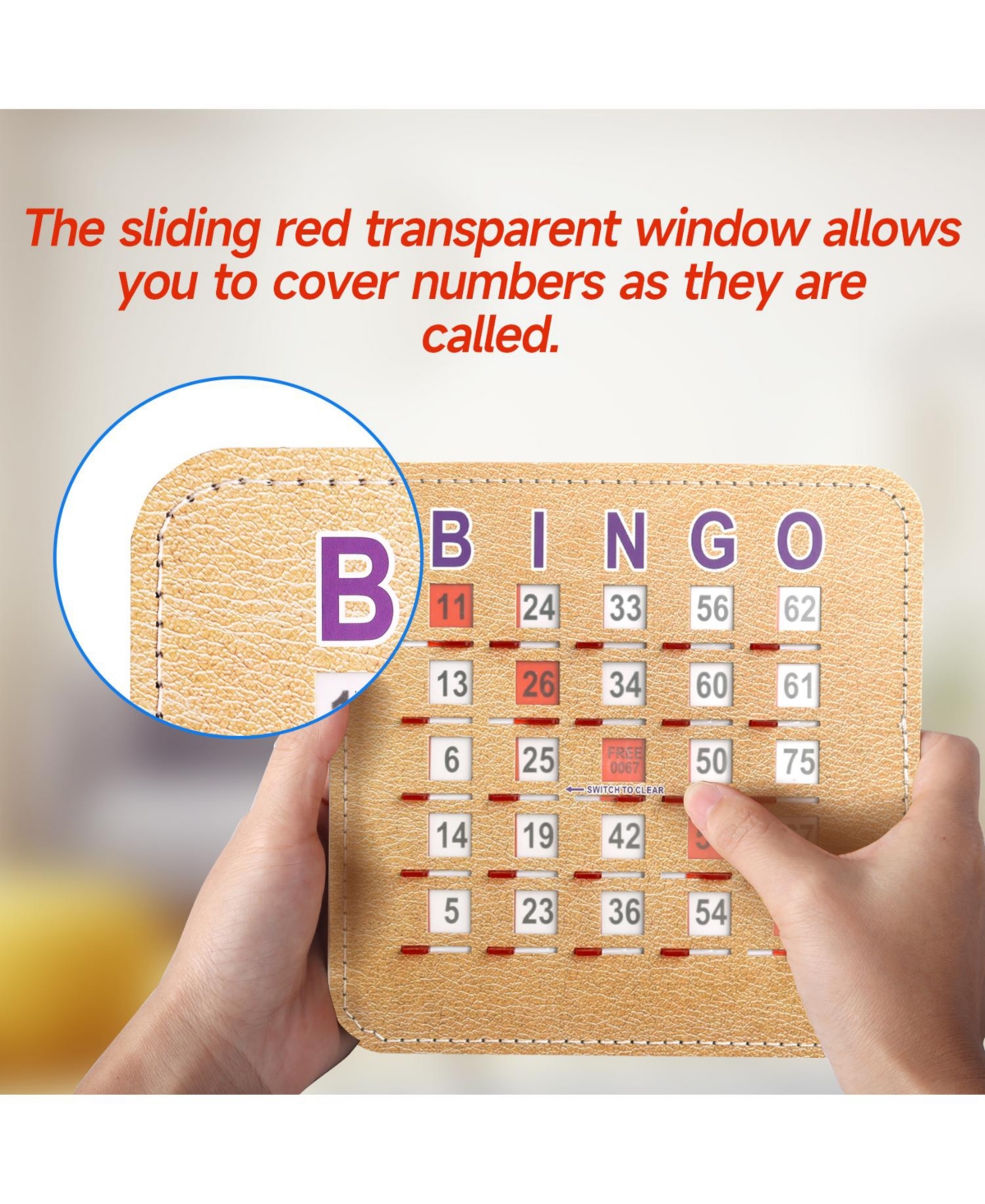 Gse Games & Sports Expert 5Ply Stitched Shutter Bingo Cards, Finger-Tip Shutter Slide Bingo Cards