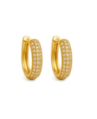 Nadia Pave Huggie Hoop Earrings