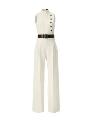Women's Sleeveless Belted Jumpsuit