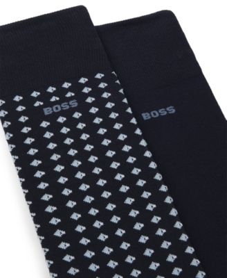 Men's Mini Pattern Line and Dots Socks, 2-Pack