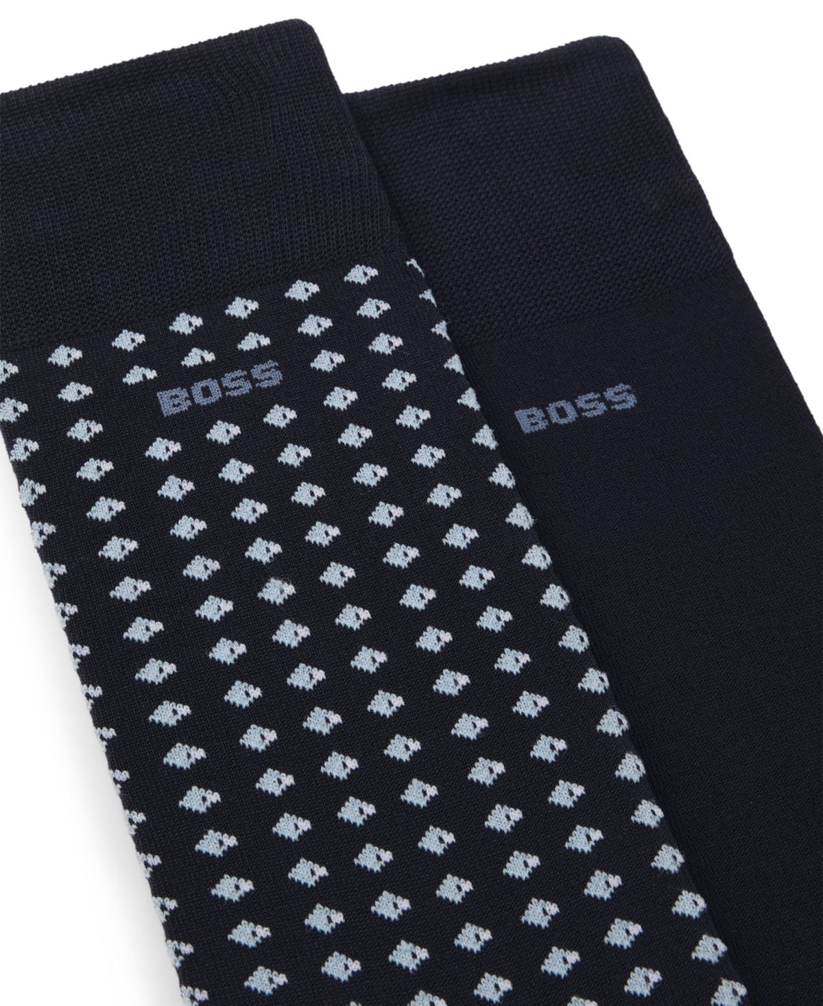 Hugo Boss Men's Mini Pattern Line and Dots Socks, 2-Pack