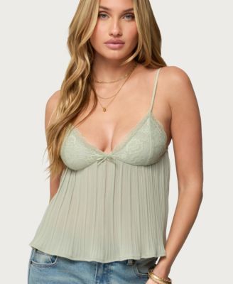 Women's Rhian Lacey Pleated Babydoll Top