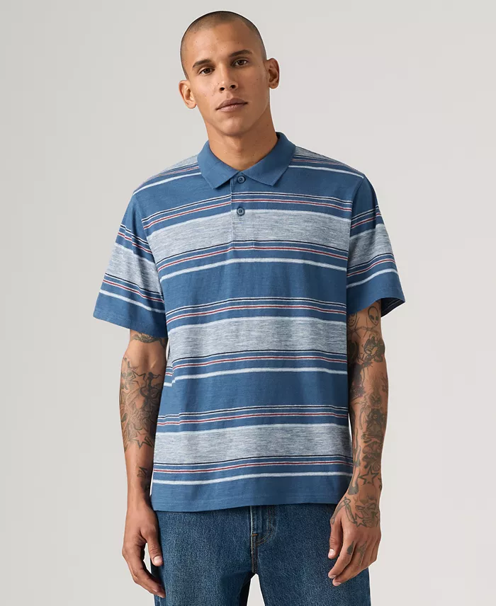 Men's Merritt Striped Collared Polo Shirt - thumbnail 5