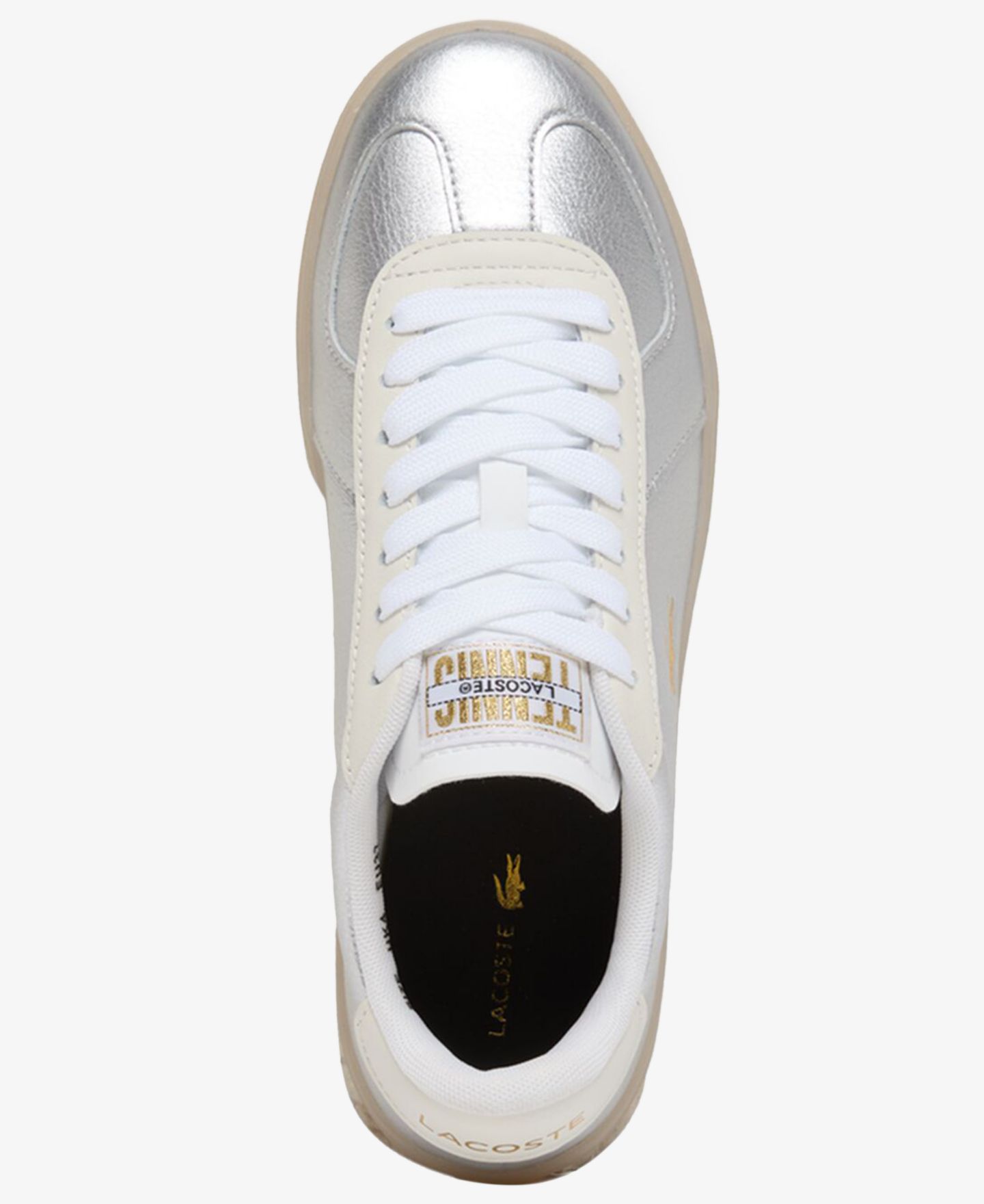 Мужские кроссовки Lacoste Baseshot Pro 2 Lace-Up, цвет: Серебряный — фото 4