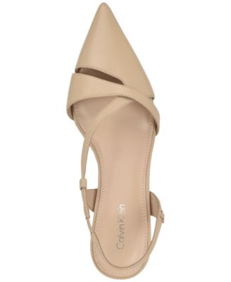 Women's Arlanna Asymmetrical Kitten Heel Slingback Pumps