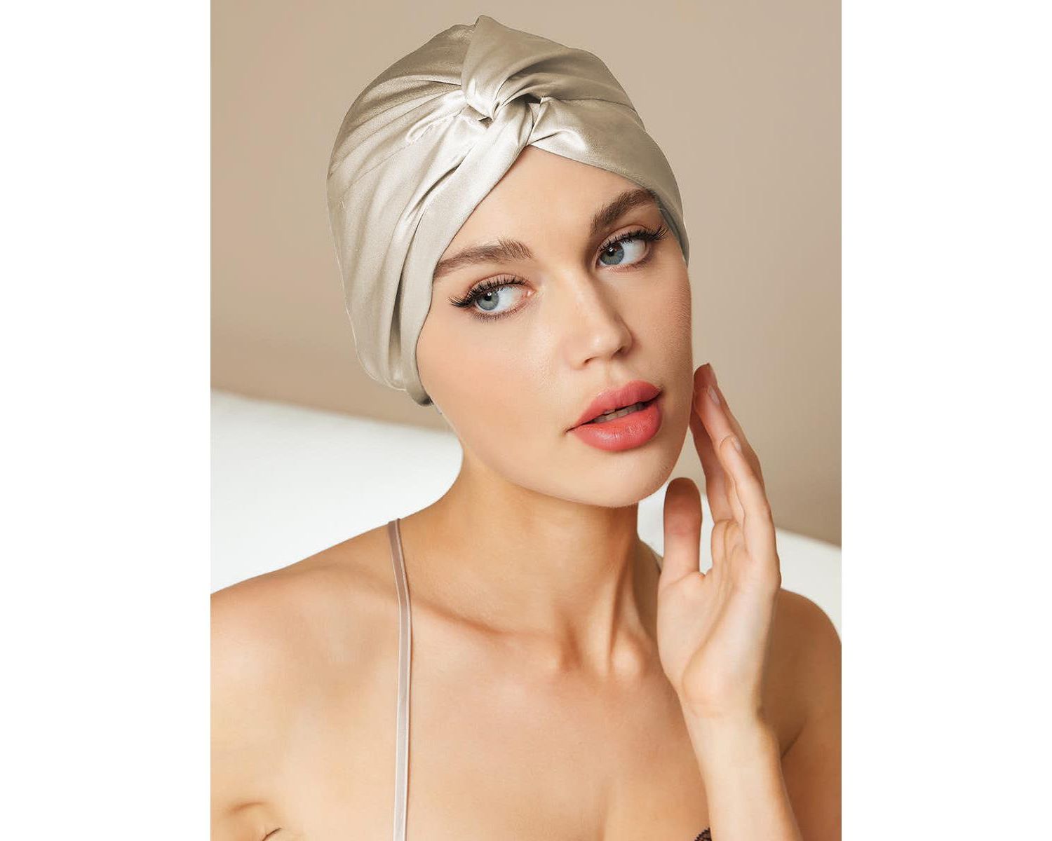 Pure Silk Knot-Front Hair Bonnet