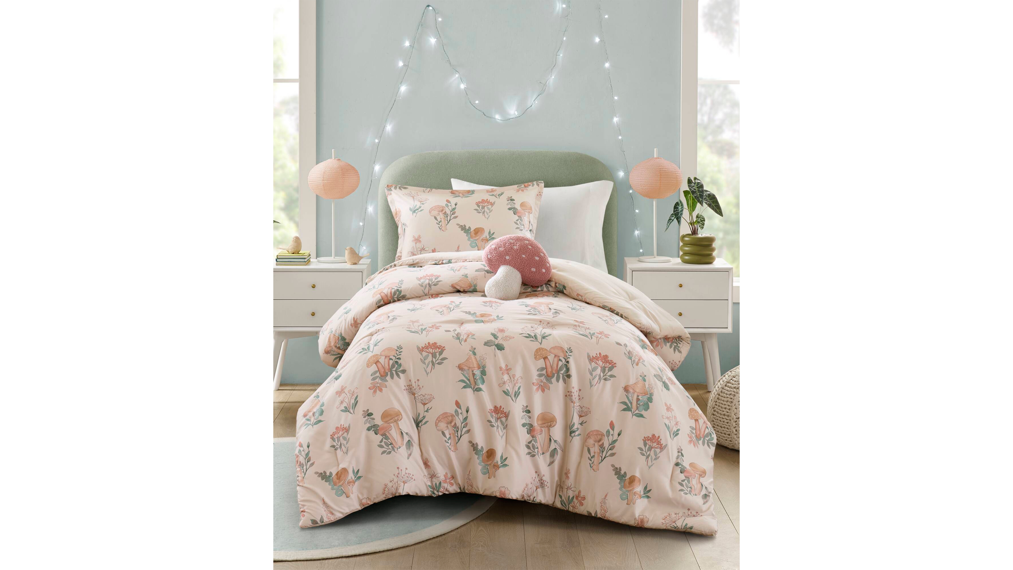 Intelligent Design Gwen Mushroom Garden 3-Pc. Comforter Set, Twin/Twin Xl