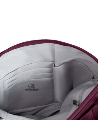 Anti-Theft Classic Slim Double Zip Crossbody Bag