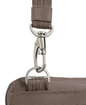 Anti-Theft Classic Slim Double Zip Crossbody Bag