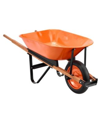 Traditional One-Wheel Wheelbarrow with 5 Cu.Ft Capacity
