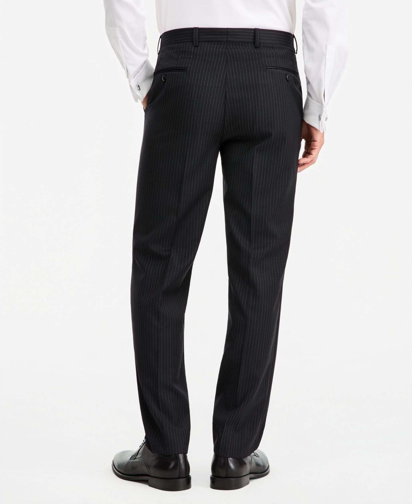 Мужские брюки Michael Kors Classic-Fit Pinstripe Wool-Blend Suit Separate, цвет: Чёрный — фото 4