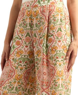 Women's Printed Wide-Leg Pants