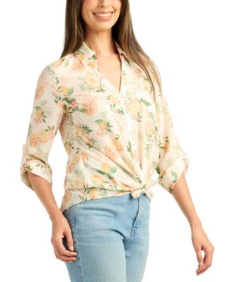 Women's Printed Button-Up Shirt